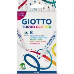 ΜΑΡΚΑΔΟΡΟΙ GIOTTO TURBO GLITTER 8ΤΜΧ 0425800