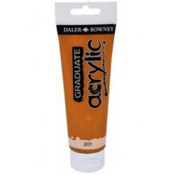 DALER ROWNEY GRADUATE ACRYLIC 120ML BURNT SIENNA 201 DALER ROWNEY GRADUATE ACRYLIC 120ML BURNT SIENNA 201