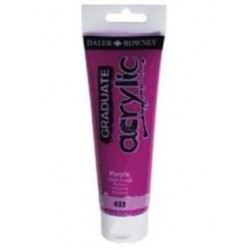DALER ROWNEY GRADUATE ACRYLIC 120ML PURPLE 433 DALER ROWNEY GRADUATE ACRYLIC 120ML PURPLE 433