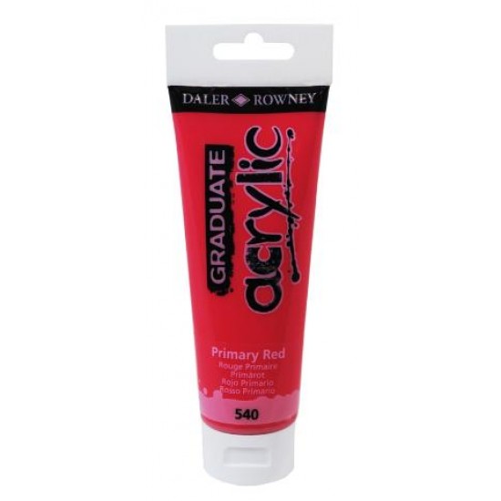 DALER ROWNEY GRADUATE ACRYLIC 120ML PRIMARY RED 540