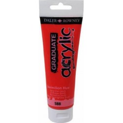 DALER ROWNEY GRADUATE ACRYLIC 120ML VERMILION HUE 588 DALER ROWNEY GRADUATE ACRYLIC 120ML VERMILION HUE 588