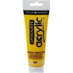 DALER ROWNEY GRADUATE ACRYLIC 120ML CADMIUM YELLOW HUE 605 DALER ROWNEY GRADUATE ACRYLIC 120ML CADMIUM YELLOW HUE 605