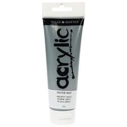 DALER ROWNEY GRADUATE ACRYLIC 120ML SILVER IMIT 702 DALER ROWNEY GRADUATE ACRYLIC 120ML SILVER IMIT 702