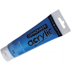 DALER ROWNEY GRADUATE ACRYLIC 120ML METALLIC BLUE 718 DALER ROWNEY GRADUATE ACRYLIC 120ML METALLIC BLUE 718