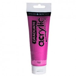 DALER ROWNEY GRADUATE ACRYLIC 120ML METALLIC PINK 722 DALER ROWNEY GRADUATE ACRYLIC 120ML METALLIC PINK 722
