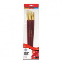 ΠΙΝΕΛΑ DALER ROWNEY ΣΕΤ WHITE BRISTLE 4ΤΕΜ LONG HANDLED ΠΙΝΕΛΑ DALER ROWNEY ΣΕΤ WHITE BRISTLE 4ΤΕΜ LONG HANDLED