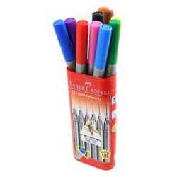 FABER CASTELL GRIP FINEPEN 0.4MM 10 COLORED FINELINER PENS SET