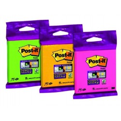 ΑΥΤΟΚΟΛΛΗΤΑ ΧΑΡΤΑΚΙΑ ΣΗΜΕΙΩΣΕΩΝ SUPER STICKY 3M 76X76 (75Φ) FLUO MIXED COL ΑΥΤΟΚΟΛΛΗΤΑ ΧΑΡΤΑΚΙΑ ΣΗΜΕΙΩΣΕΩΝ SUPER STICKY 3M 76X76 (75Φ) FLUO MIXED COL