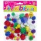 POMPOMS FABI GLITTER 50ΤΕΜ ASSORTED