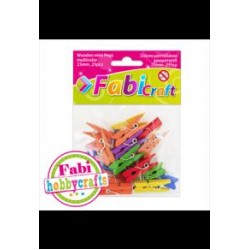 ΜΑΝΤΑΛΑΚΙΑ ΞΥΛΙΝΑ FABI 25MM 25ΤΕΜ ΧΡΩΜΑΤΙΣΤΑ