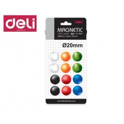 DELI ΜΑΓΝΗΤΕΣ ΣΤΡΟΓΓΥΛΟΙ 12ΤΕΜ BBL 20ΧΙΛ ΔΙΑΦΟΡΑ ΧΡΩΜΑΤΑ