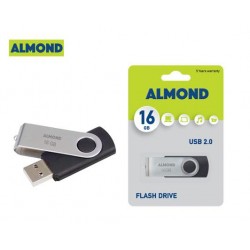 ALMOND FLASH DRIVE USB 16GB TWISTER ΜΑΥΡΟ ALMOND FLASH DRIVE USB 16GB TWISTER ΜΑΥΡΟ