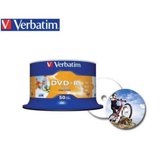 DVD-R VERBATIM 4,7GB 120MIN 16X 50ΤEM. PRINTABLE