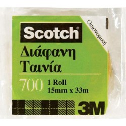 ΤΑΙΝΙΑ ΔΙΑΦΑΝΗ SCOTCH 3M 700 15Χ33MM