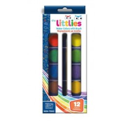 ΝΕΡΟΜΠΟΓΙΕΣ THE LITTLIES 12 ΧΡΩΜΑΤΩΝ ΜΕ ΠΙΝΕΛΟ ΟΒΑΛ 646087
