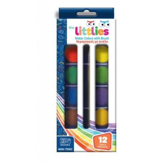 ΝΕΡΟΜΠΟΓΙΕΣ THE LITTLIES 12 ΧΡΩΜΑΤΩΝ ΜΕ ΠΙΝΕΛΟ ΟΒΑΛ 646087 ΝΕΡΟΜΠΟΓΙΕΣ THE LITTLIES 12 ΧΡΩΜΑΤΩΝ ΜΕ ΠΙΝΕΛΟ ΟΒΑΛ 646087