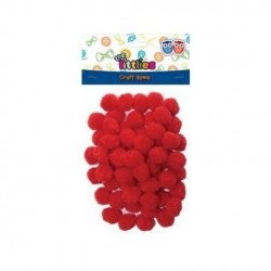 ΠΟΜ ΠΟΜ ΚΟΚΚΙΝΟ 15MM 60TEM THE LITTLIES