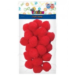 ΠΟΜ ΠΟΜ ΚΟΚΚΙΝΟ 25MM 25TEM THE LITTLIES