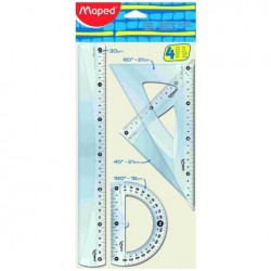 MAPED CRISTAL ΜΕΓΑΛΟ ΣΕΤ ΟΡΓΑΝΩΝ ΓΕΩΜΕΤΡΙΑΣ 4 ΤΕΜΑΧΙΩΝ 242830