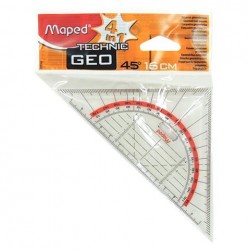 ΤΡΙΓΩΝΟ ΓΕΩΜΕΤΡΙΑΣ TECHNIC 16CM 45°ΘΗΚΗ