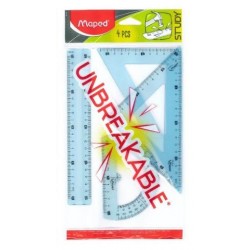 ΣΕΤ ΓΕΩΜΕΤΡΙΚΩΝ ΟΡΓΑΝΩΝ MAPED UNBREAKABLE ΜΕ ΧΑΡΑΚΑ 20CM ΣΕΤ ΜΕ 4 ΤΕΜΑΧΙΑ