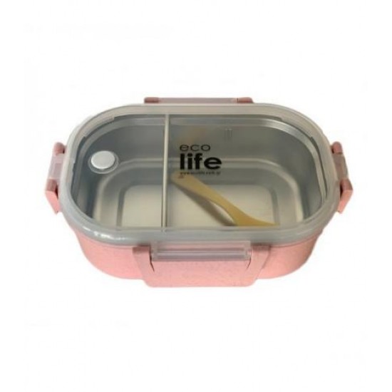 ECO LIFE LIGHT PINK ΦΑΓΗΤΟΔΟΧΕΙΟ ΜΕ ΧΩΡΙΣΜΑ 900ML - ΡΟΖ 33-BO-9073