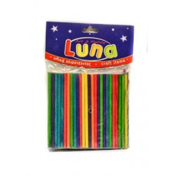 LUNA ΞΥΛΑΚΙΑ ΚΥΛΙΝΔΡΙΚΑ ΧΡΩΜΑΤΙΣΤΑ 4 100MM 100ΤΜΧ
