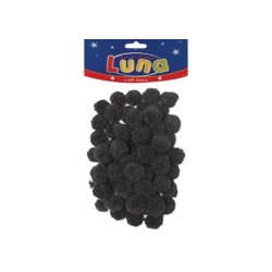 ΠΟΜ ΠΟΜ ΜΑΥΡΟ 15MM 60TEM LUNA