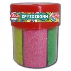 ΧΡΥΣΟΣΚΟΝΗ ΑΛΑΤΙΕΡΑ 10GR X 6 ΑΣΟΡΤΙ FLUO ΧΡΩΜΑΤΑ DESCRIBO