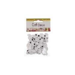 ΜΑΤΑΚΙΑ ΧΕΙΡΟΤΕΧΝΙΑΣ ΑΥΤΟΚΟΛΛΗΤΑ 100τμχ ΟΒΑΛ 12X9 MM - CRAFT DECO
