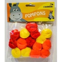 ΠΟΜ ΠΟΜ I-MONDI 35MM 15TEM NO11520014 ΚΟΚΚΙΝΟ/ΠΟΡΤΟΚΑΛΙ/ΚΙΤΡΙΝΟ