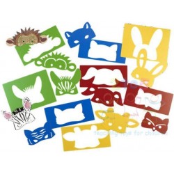 Στένσιλ Πλαστικά Κατασκευής Μασκών (8 τεμάχια)