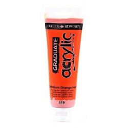 DALER ROWNEY GRADUATE ACRYLIC 120ML CADMIUM ORANGE HUE 619 DALER ROWNEY GRADUATE ACRYLIC 120ML CADMIUM ORANGE HUE 619