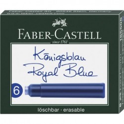 FABER CASTELL ΑΝΤΑΛΛΑΚΤΙΚΕΣ ΑΜΠΟΥΛΕΣ ΠΕΝΑΣ 6 TEM. BLUE 185506