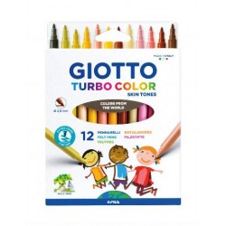 ΜΑΡΚΑΔΟΡΟΙ SKIN TONES 12 ΤΜΧ GIOTTO TURBO COLOR ΛΕΠΤΟΙ
