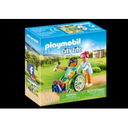 PLAYMOBIL 70193 ΑΣΘΕΝΗΣ ΜΕ ΚΑΡΟΤΣΑΚΙ