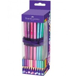 FABER CASTELL ΚΑΣΕΤΙΝΑ ROLL 20 ΞΥΛΟΜΠΟΓΙΕΣ SPARKLE + ΜΟΛΥΒΙ & 1 ΓΟΜΑ + ΞΥΣΤΡΑ SLEEVE