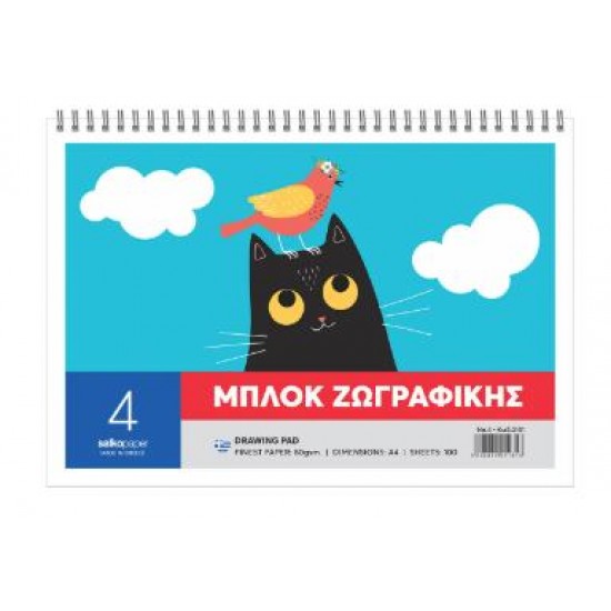 ΜΠΛΟΚ ΖΩΓΡΑΦΙΚΗΣ Ν.4 A4 100Φ SALKO