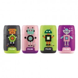 ΓΟΜΑ + ΞΥΣΤΡΑ ΔΙΠΛΗ HAPPY BOTS MILAN - 4 ΣΧΕΔΙΑ