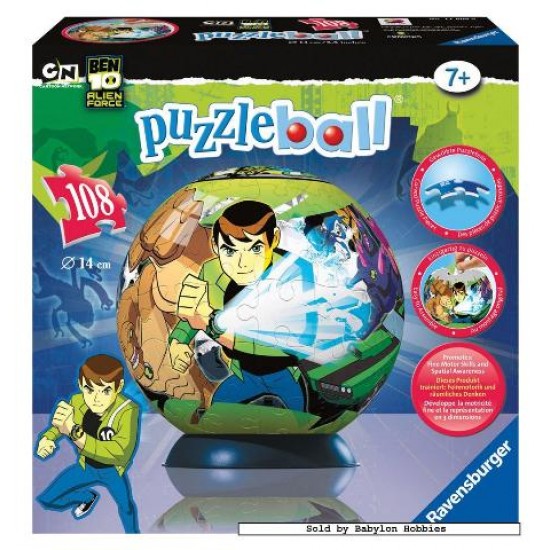 108 pcs jigsaw puzzle: Puzzleball Junior - Ben 10 Alien Force - Ravensburger