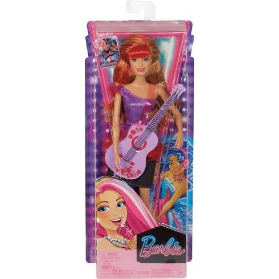 BARBIE IN ROCK N ROYALS DOLL WITH GUITAR MATTEL