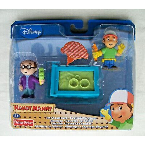 FISHER-PRICE Disney HANDY MANNY Playset ICE CREAM CART with MR. LOPART