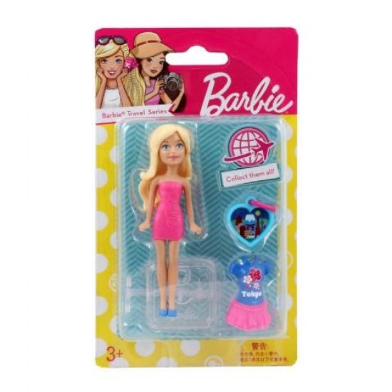 Mattel Barbie Mini Play Travel Tokyo Κούκλα FHF02 / FDX95