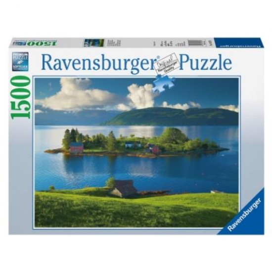 Island In Hordaland Norway 1500 Piece Jigsaw Puzzle Game