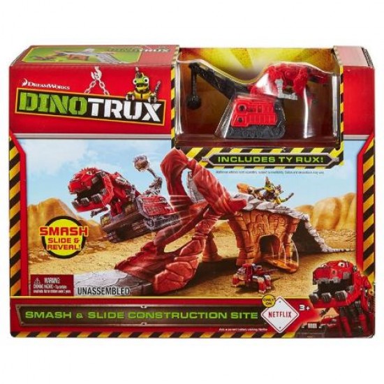 Mattel Dinotrux Smash & Slide Construction Site Σετ Παιχνιδιού CJV82 / CJV83