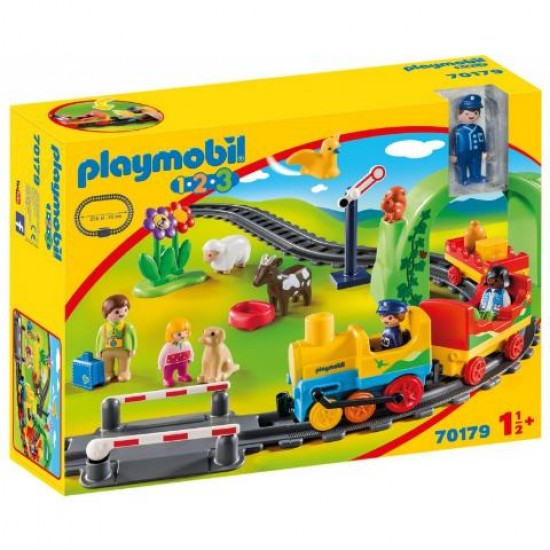 Playmobil 1.2.3 Σετ Τρένου Με Ζωάκια & Επιβάτες (70179)