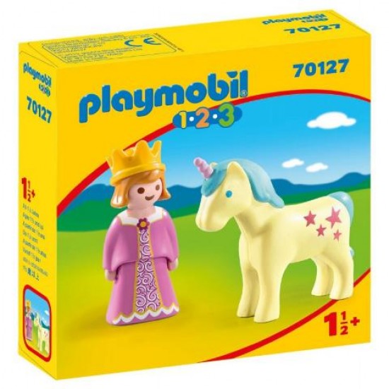 Playmobil 1.2.3 Πριγκίπισσα Με Μονόκερο (70127)
