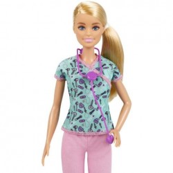 Mattel Barbie Nurse Blonde Κούκλα Νοσοκόμα 30 Εκ. GTW39