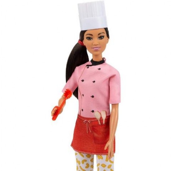 Mattel Barbie Pasta Chef Μελαχρινή Κούκλα (30,40-Cm) Σεφ GTW38