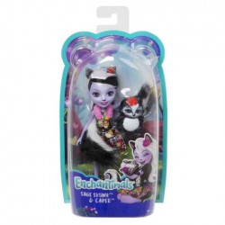 Mattel Enchantimals Κούκλα Και Ζωάκι Sage Skunk And Caper